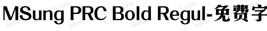 MSung PRC Bold Regul字体转换